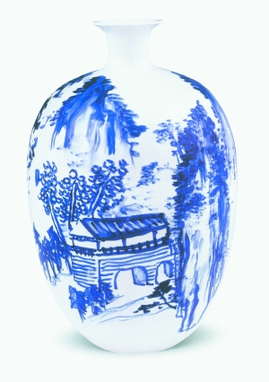 山水·小口瓶劉萬鳴 作