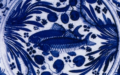 圖3日本松岡美術(shù)館藏元青花大盤(局部) 圖3日本松岡美術(shù)館藏元青花大盤(局部)